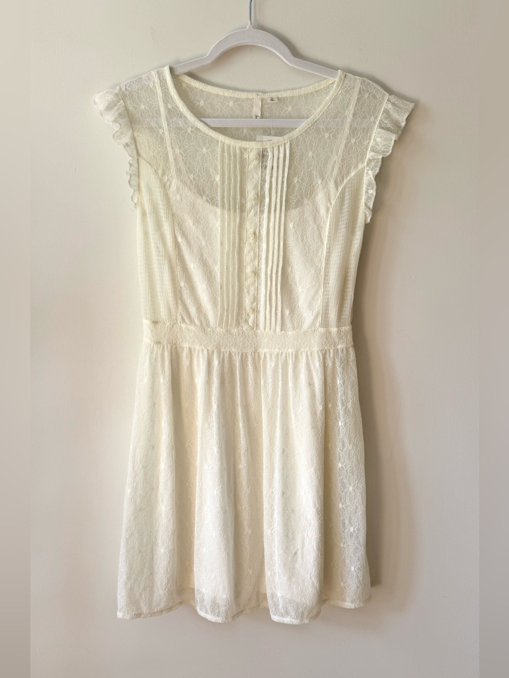 BP. Nordstrom Ivory Lace Fit & Flare Dress NWT M